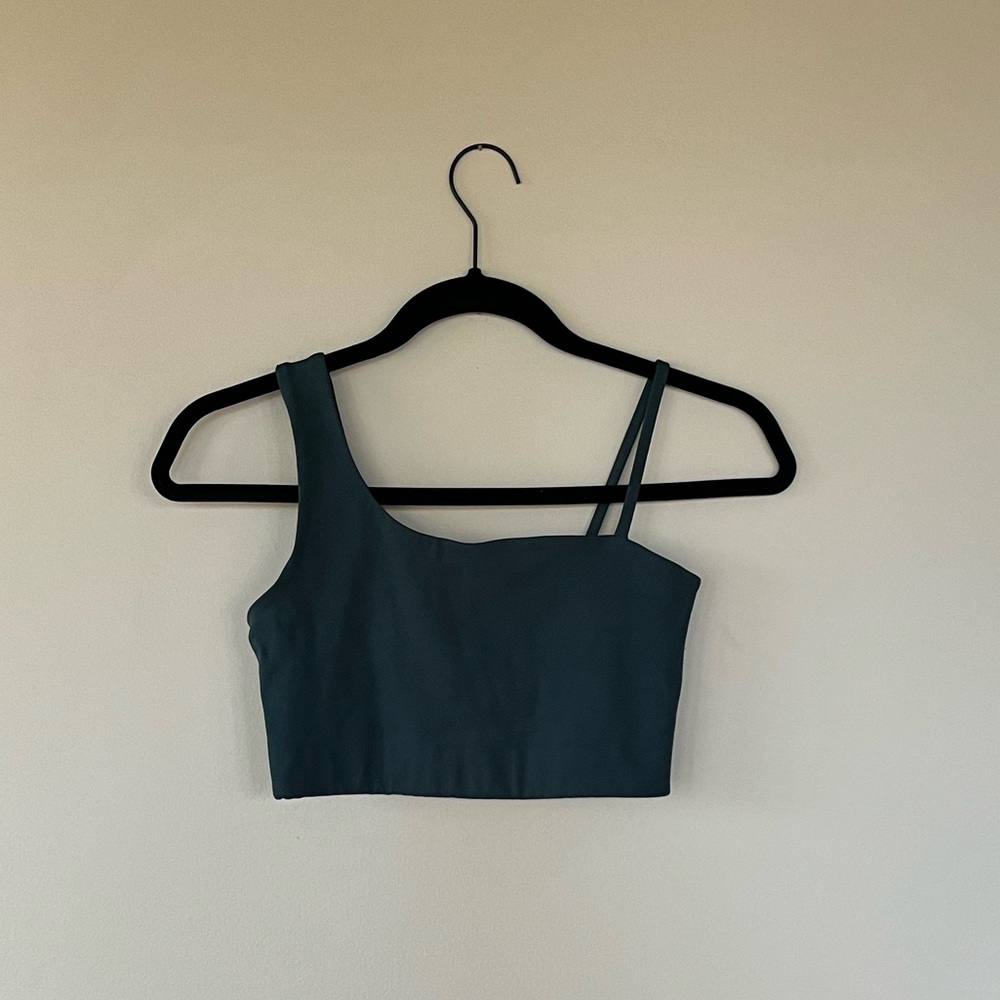 Girlfriend Collective Longline Asymmetrical Bra Top